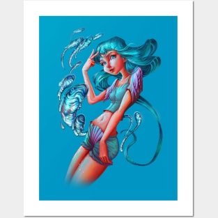 Water woman Posters and Art